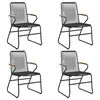 vidaXL 4 db fekete PVC rattan kerti sz&eacute;k 58 x 59 x 85,5 cm