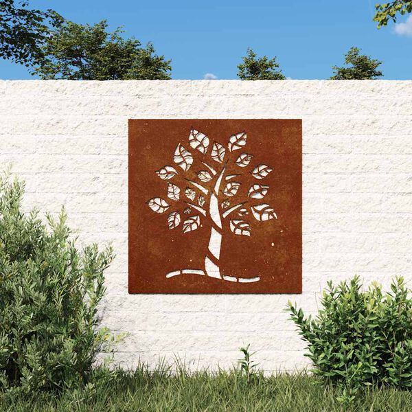 vidaXL famint&aacute;s corten ac&eacute;l kerti fald&iacute;sz 105 x 55 cm