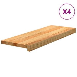 vidaXL 4 db t&ouml;m&ouml;r t&ouml;lgyfa vil&aacute;gosbarna l&eacute;pcsőfokok 70x25x2 cm