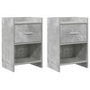 vidaXL &Eacute;jjeliszekr&eacute;nyek 2 db Betonsz&uuml;rke 40 x 30 x 60 cm Szerelt Fa