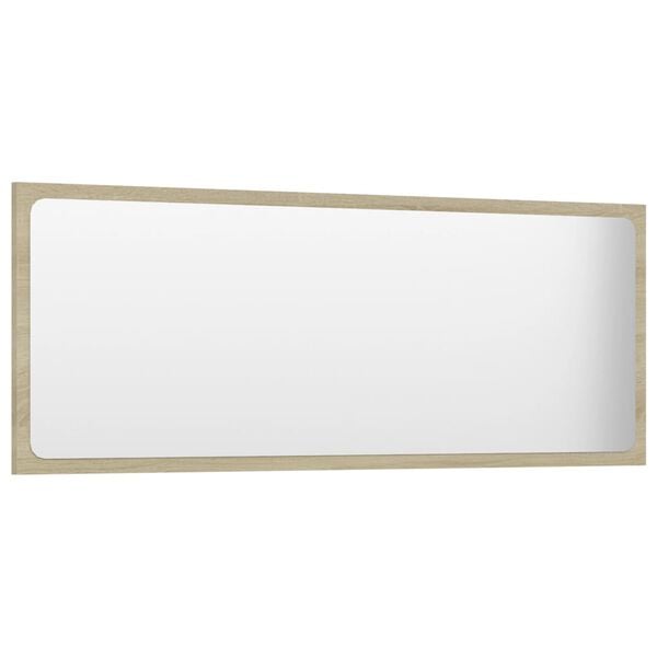 804633 vidaXL Bathroom Mirror Sonoma Oak 100x1,5x37 cm Chipboard
