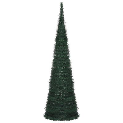 vidaXL zöld elővilágított pop-up mű zsinórkarácsonyfa 150 cm