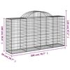 vidaXL 15 db &iacute;ves horganyzott vas gabion kos&aacute;r 200x50x100/120 cm