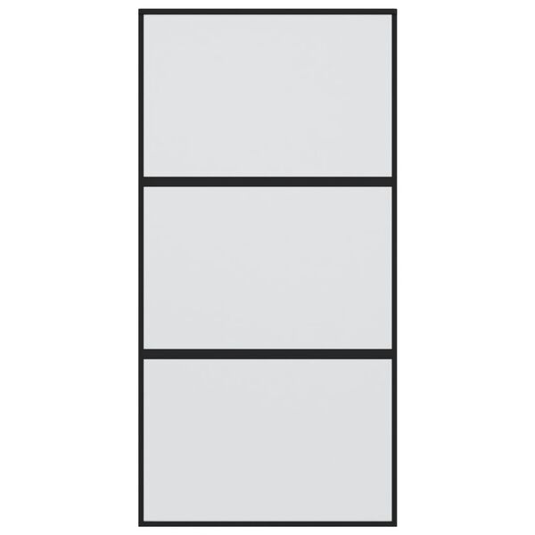 vidaXL fekete edzett üveg és alumínium tolóajtó 102,5 x 205 cm