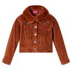 vidaXL Gyerek kab&aacute;t Corduroy Cognac 104