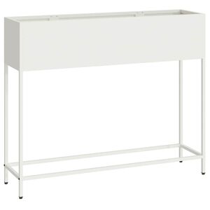 vidaXL Magas Kerti Cser&eacute;p Feh&eacute;r 100 x 26 x 82 cm Ac&eacute;l