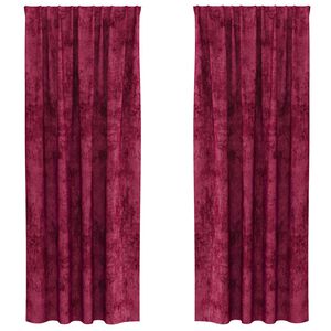 vidaXL B&aacute;rsonyf&uuml;gg&ouml;ny&ouml;k f&uuml;gg&ouml;ny&ouml;kkel 2 pcs bord&oacute; 245 x 140 cm B&aacute;rsony
