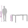 vidaXL sz&uuml;rke polyrattan &uuml;veglapos kerti asztal 150 x 90 x 75 cm