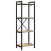 vidaXL K&ouml;nyvespolc 40 x 30 x 119 cm Szerelt Fa Sonoma t&ouml;lgy