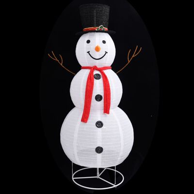 vidaXL luxusszövet dekoratív LED-es karácsonyi hóemberfigura 180 cm