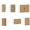 vidaXL 11 r&eacute;szes konyhaszekr&eacute;ny szett Kalmar k&eacute;zműves t&ouml;lgy m&eacute;rn&ouml;ki fa