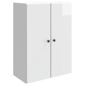 vidaXL Fali szekr&eacute;ny Magasf&eacute;nyű Feh&eacute;r 66 x 34,5 x 90 cm Szerelt Fa