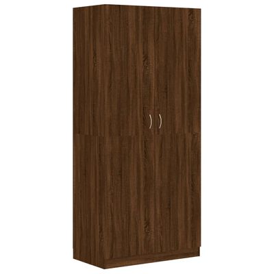 vidaXL barna tölgy színű szerelt fa ruhásszekrény 90x52x200 cm