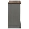 vidaXL HALDEN szürke tömör fa komód tolóajtós 80x40x80 cm