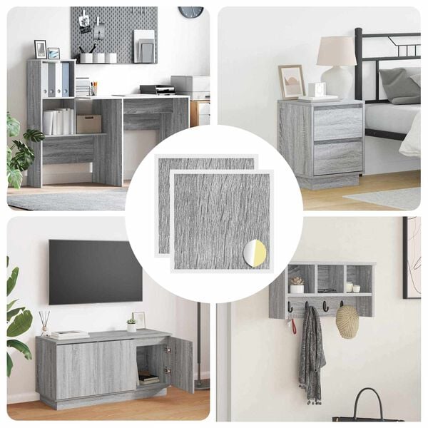 vidaXL &Ouml;ntapad&oacute; csavar bor&iacute;t&oacute; 2 pcs Sz&uuml;rke Sonoma &Oslash; 20 x 0,5 mm