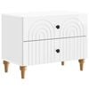 vidaXL &Eacute;jjeliszekr&eacute;ny Magasf&eacute;nyű Feh&eacute;r 62 x 34,5 x 48 cm Szerelt Fa