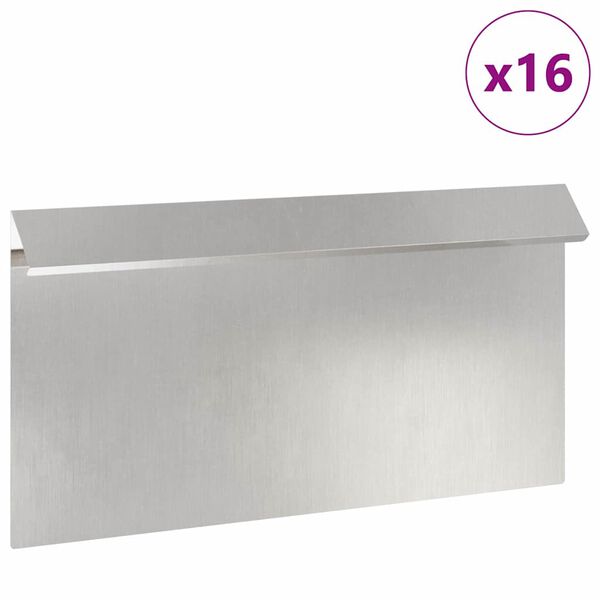 vidaXL Csiga ker&iacute;t&eacute;s 16 pcs Ez&uuml;st 50 x 3,5 x 25 cm Rozsdamentes ac&eacute;l