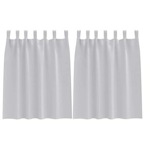 vidaXL Fekete F&uuml;gg&ouml;ny Gyűrűkkel 2 pcs Vil&aacute;gossz&uuml;rke 140 x 140 cm