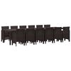 vidaXL Kert &eacute;tkező szett 13 pcs Barna Polt rattan