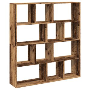vidaXL antik fa sz&iacute;nű szerelt fa k&ouml;nyvszekr&eacute;ny 132 x 29 x 141,5 cm