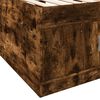 vidaXL füstös tölgy kanapéágy fiókkal matrac nélkül 100x200 cm