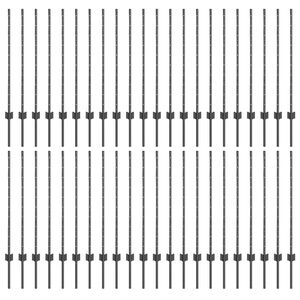vidaXL Ker&iacute;t&eacute;soszlop 44 pcs Sz&uuml;rke 140 cm Ac&eacute;l