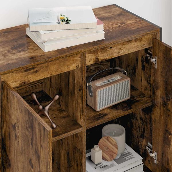 vidaXL Oldals&oacute; szekr&eacute;ny F&uuml;st&ouml;s t&ouml;lgy 79 x 36 x 75 cm Faanyag