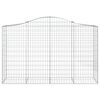 vidaXL íves horganyzott vas gabion kosár 200x50x120/140 cm