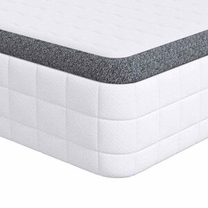 vidaXL Matrac K&ouml;zepesen puha 80 x 200 cm Feh&eacute;r &eacute;s Sz&uuml;rke