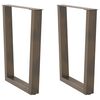 vidaXL 2 db V-alak&uacute; nat&uacute;r ac&eacute;l &eacute;tkezőasztal l&aacute;b 70 x (72-73,3) cm ac&eacute;l