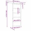 vidaXL Csúszó ajtó Természetes 80 x 208 cm Tömör fenyőfa