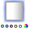 vidaXL sonoma t&ouml;lgy akril LED-es f&uuml;rdőszobai t&uuml;k&ouml;r 40x8,5x37 cm