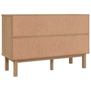 vidaXL OTTA barna-sz&uuml;rke t&ouml;m&ouml;r fenyőfa &eacute;jjeliszekr&eacute;ny 111x43x73,5 cm