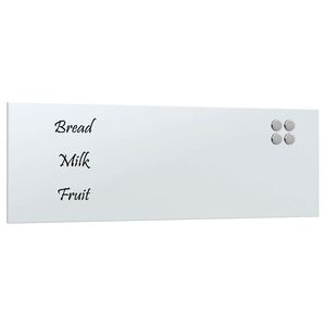 vidaXL feh&eacute;r falra szerelhető edzett &uuml;veg m&aacute;gnest&aacute;bla 80 x 30 cm