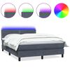 vidaXL s&ouml;t&eacute;tsz&uuml;rke b&aacute;rsony rug&oacute;s &eacute;s LED-es &aacute;gy matraccal 160x210 cm