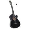 vidaXL fekete 6 h&uacute;ros klasszikus western cutaway git&aacute;r 38"