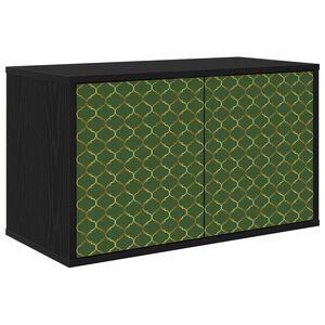 vidaXL Fals&iacute;that&oacute; TV Szekr&eacute;ny GELEEN 69 x 33 x 40 cm Fekete T&ouml;lgy