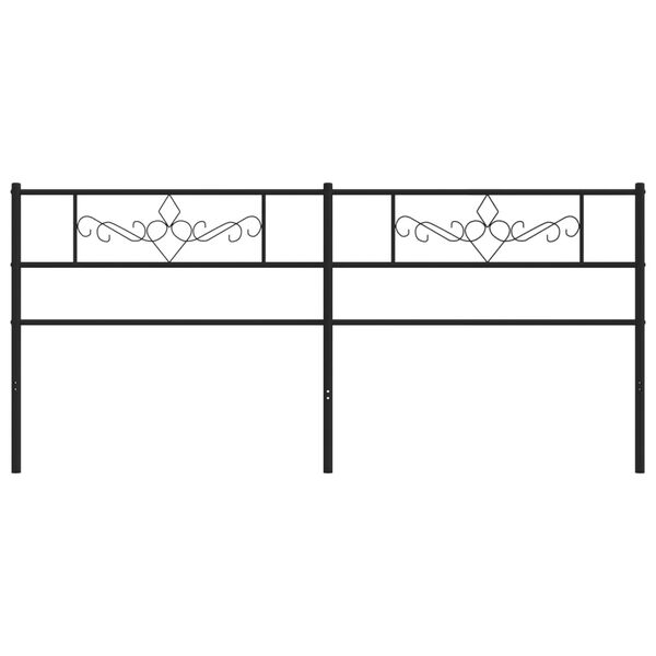vidaXL fekete f&eacute;m csere fejt&aacute;mla 180 cm