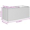 vidaXL 2 db fekete polyrattan kerti &uuml;ltetől&aacute;da 2 cser&eacute;ppel 72x30x32 cm