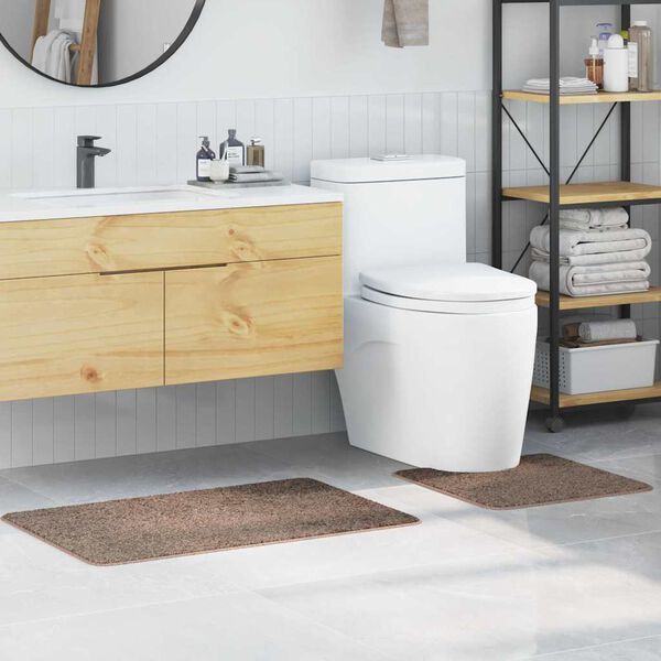 vidaXL Cs&uacute;sz&aacute;smentes f&uuml;rdőszőnyeg k&eacute;szlet 2 pcs Barna PP