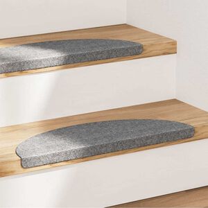 vidaXL 15 db sz&uuml;rke l&eacute;pcsőszőnyeg 56x17x3 cm