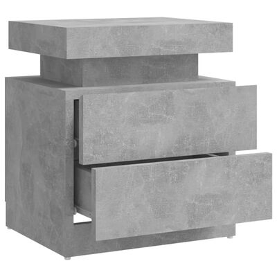 vidaXL betonszürke forgácslap éjjeliszekrény 45 x 35 x 52 cm