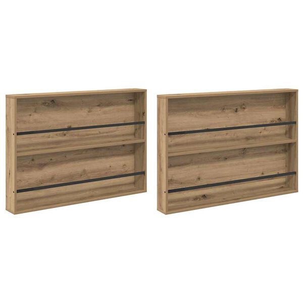 vidaXL Magazin &aacute;llv&aacute;ny 2 pcs Artisan t&ouml;lgy 100 x 12 x 70 cm Faanyag