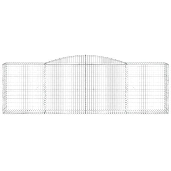 vidaXL 3 db &iacute;ves horganyzott vas gabion kos&aacute;r 400x50x120/140 cm