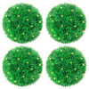 vidaXL 4 db z&ouml;ld mesters&eacute;ges boxwood g&ouml;mb&ouml;k LED f&eacute;nyekkel 12 cm