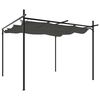 vidaXL antracitsz&uuml;rke pergola beh&uacute;zhat&oacute; tetővel 295 x 292 x 230 cm