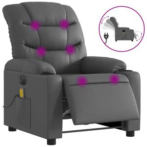 vidaXL sz&uuml;rke műbőr elektromos d&ouml;nthető massz&aacute;zsfotel