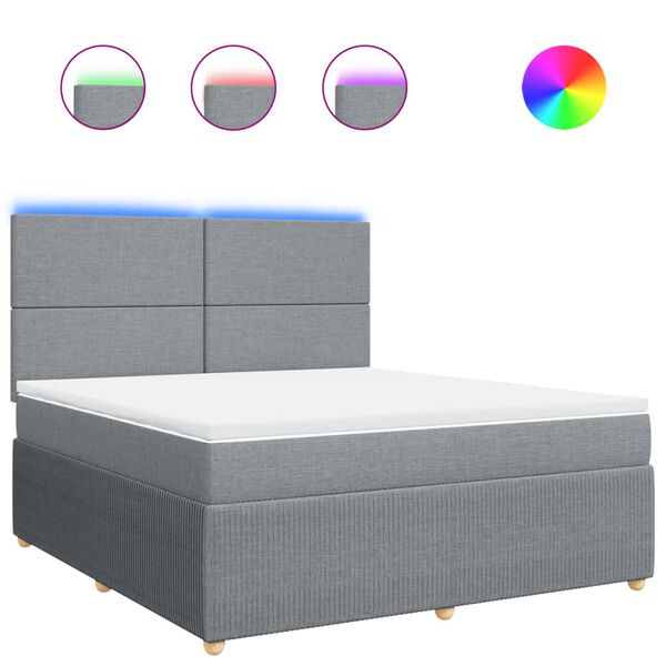 vidaXL vil&aacute;gossz&uuml;rke sz&ouml;vet rug&oacute;s &aacute;gy matraccal 180 x 200 cm