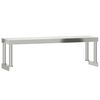 vidaXL rozsdamentes ac&eacute;l munkaasztal feletti polc 110 x 30 x 35 cm