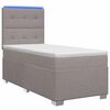 vidaXL Boxspring &aacute;gy matraccal fejt&aacute;ml&aacute;val T&oacute;psz&iacute;nű 90 x 200 cm Sz&ouml;vet